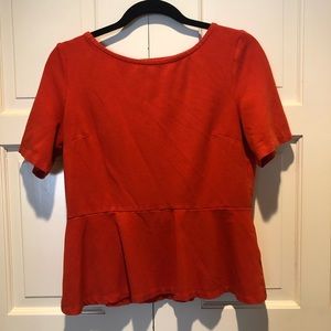 LAST CALL: Red Talbots peplum top